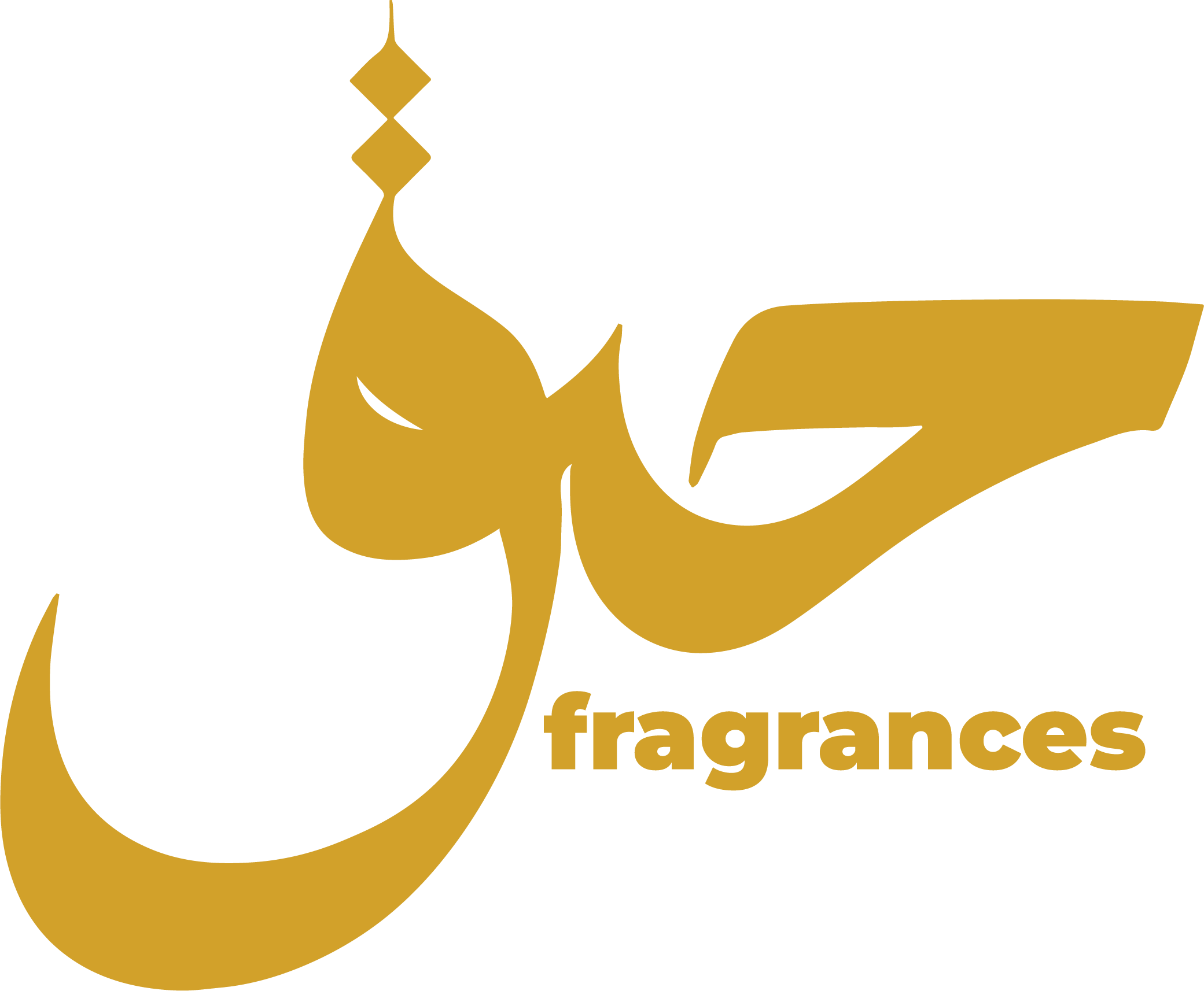 Buy premium perfumes and attars from a luxury fragrance brand—elegant Arabic calligraphy logo in gold, representing high-quality scents for men and women.